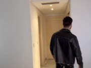 latex catsuit & leather jacket spy captured