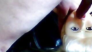 Rubber Doll Blowjob and Masturbation