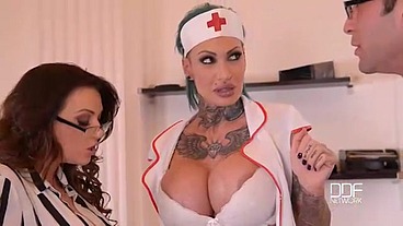 Tattooed Nurses Gone Wild - Humiliation in The Doctor's Office