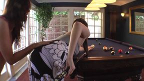 Milf and her friend fuck after billiard