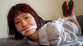 Chinese Exchange student 18+ Jade, Bound, Gagged & Robbed