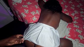 Ebony 18yofucked hard like the cock hungry slut she is