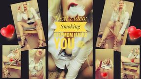 Smoking stepmom fucks you