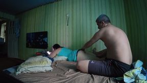 Hairy Vagina Trembles Under a Huge Creampie