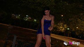 paola white seduces random guys while naked in the street: which one will fall for her?