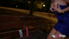 paola white seduces random guys while naked in the street: which one will fall for her?