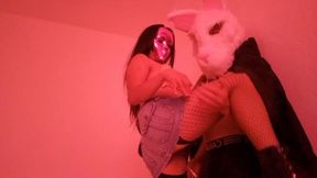 Halloween hot MILF and stepson fuck