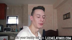 LecheLatinos.com - Cute straight Latino's huge raw dick adventure for cash