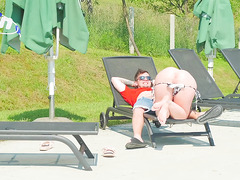 Hot Milf by pool with boss's wifey - real amateur homemade porn!