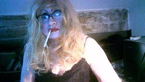 Fuckpig fag sissy smoking slut Sarah Millward, gets ready to make another of her  humiliating videos for you to wank over
