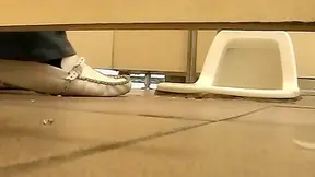 Shameless Japanese Doll Takes It Rough in Toilet Stall Fuck Fest