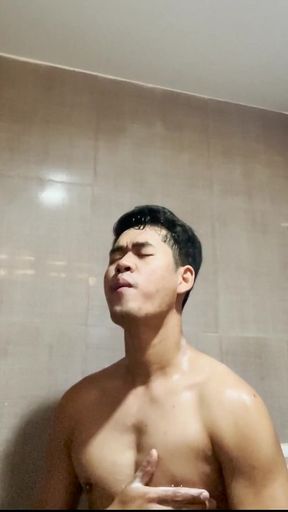 Ron solo in bathroom