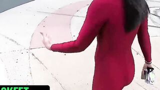 TeamSkeet - Curvy Goddess Takes Off Her Tight Jumpsuit And