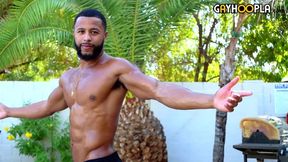 Oiled hottie Draco Young is ready to show his cock to you