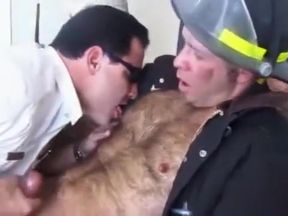 Horny firemen and anal sex