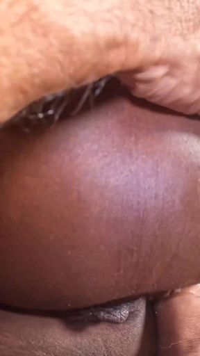 POV Interracial Anal Fuck and Anal Creampie
