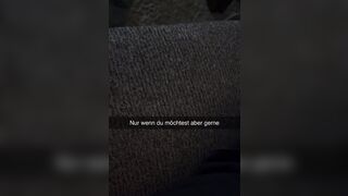 German gym bimbos wants cum on her clothes from bro on Snapchat