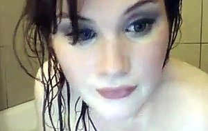 Hot teen having a bath