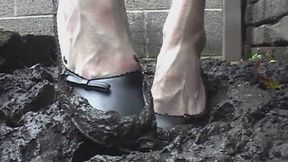 Muddy Black Doll Shoes