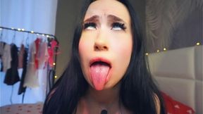 My Ahegao Face and Long Tongue