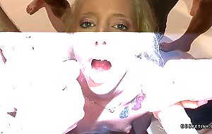 Dirty blonde lucie loves extreme cums and bukkakes