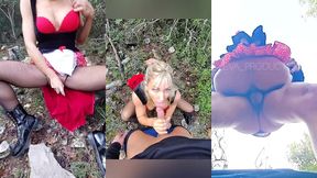 le chaperon rouge se fait demonter pendant sa chasse aux champignons. humm j...