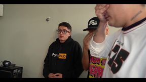 Nerd Guys Fuck Their Latina Boss with a Giant Ass and Fill Her Pussy and Face with Cum