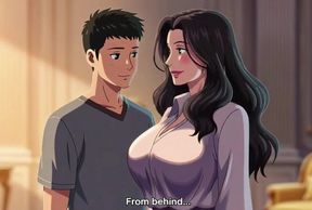 Stepmother teach inexperienced stepson how to fuck
