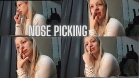 Studying and picking my nose