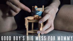Good boy's big mess for mommy