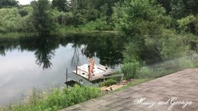 Couple Making a Blowjob Video Outdoor Full Nude