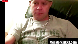 Men's Room Stroking Session: Bald Guy Jacking Off In Bathroom