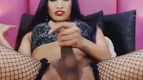 Huge Hard Tranny Cock in Solo Masturbation