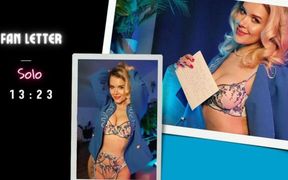 Fan Letter, Masturbation, Butt Plug, Squirt, Orgasm