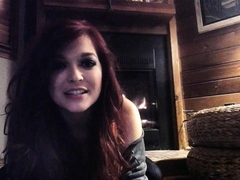 Cute curly brunette solo webcam masturbation