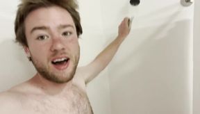 GRWM Raw Footage cum drip Solo guy moans Big Dick Shower sex