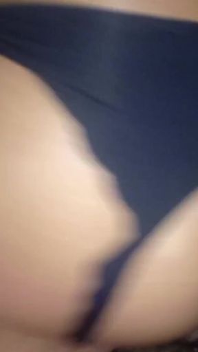 Under the sheets, my neighbor starts giving me a handjob and I end up filling her ass with semen.   Clip 1