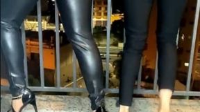 Goddess Lohan and Braga Feet - Trampling and jumping on the slave