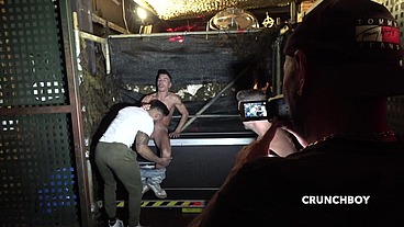 AMAZING BIG ORGY IN PUBLIC BACKROOM IN BARCLEONA WITH PORNSTARS