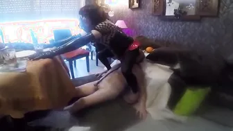 Crossdresser Couple Gives Daddy Anal and Blowjob Pleasure
