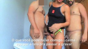 traicao real: dei pra dois na cama do marido corno sem ele saber
