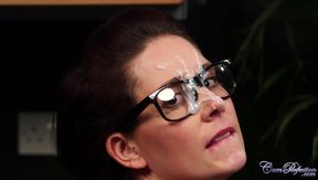 Lustful MILF blows wiener and gets cumshot