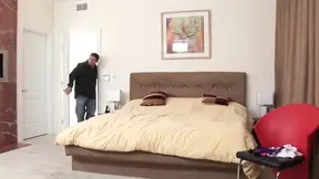 Brunette girl in love with big old cock