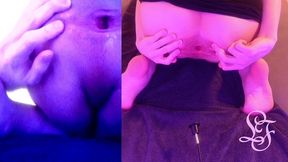 split screen anal toy exploration