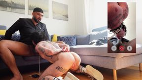 Arab Stepdaddy Using White Ftm Twink Pussy