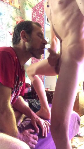Stepdaddy Suck Young Dick and Swallow All Cum
