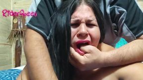 BBW Stepmother asks for a massage and gets anal fucked and finished in the face like a whore