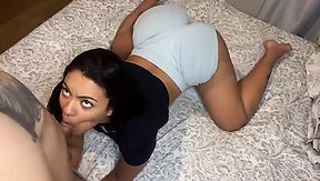 Hot Latina With an Extremely Seductive Plump Booty Gets Her Doggy Fuck After Blowie
