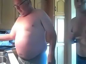 Bear Daddy Gets Pantsed by His Man on Webcam