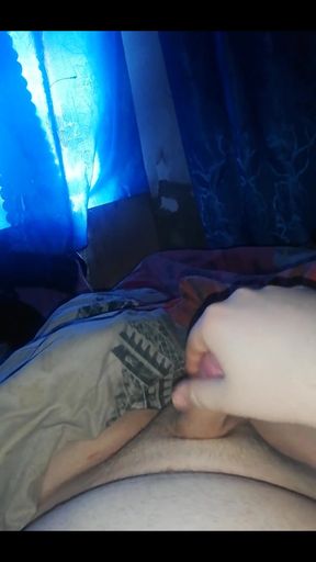 Masturbating